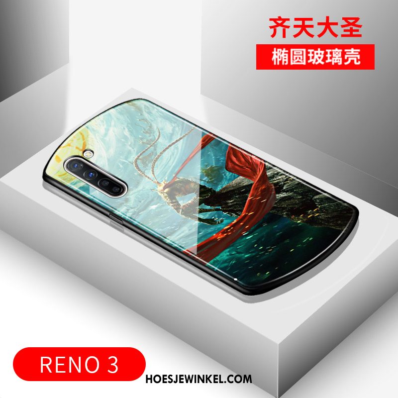 Oppo Reno 3 Hoesje Zwart Mobiele Telefoon High End, Oppo Reno 3 Hoesje Hoes Anti-fall