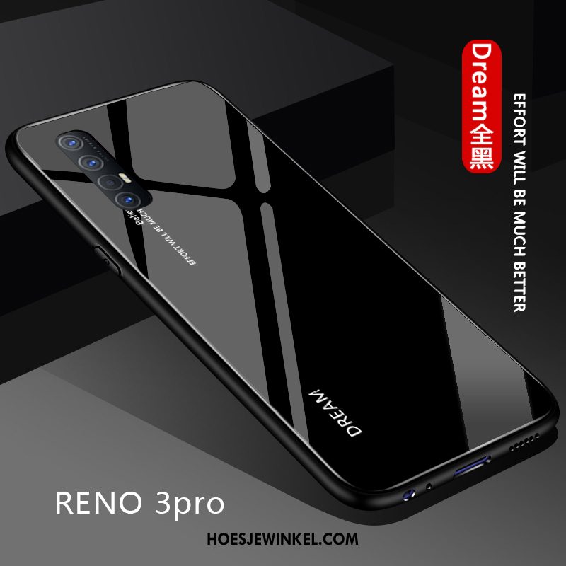 Oppo Reno 3 Pro Hoesje Bescherming Verloop Anti-fall, Oppo Reno 3 Pro Hoesje Pas Effen Kleur