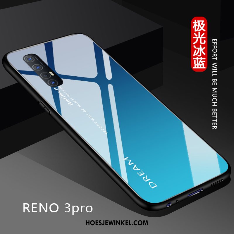 Oppo Reno 3 Pro Hoesje Bescherming Verloop Anti-fall, Oppo Reno 3 Pro Hoesje Pas Effen Kleur