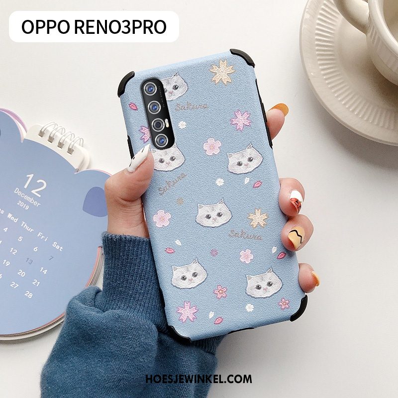 Oppo Reno 3 Pro Hoesje Bloemen Nieuw Hoes, Oppo Reno 3 Pro Hoesje Dun Anti-fall