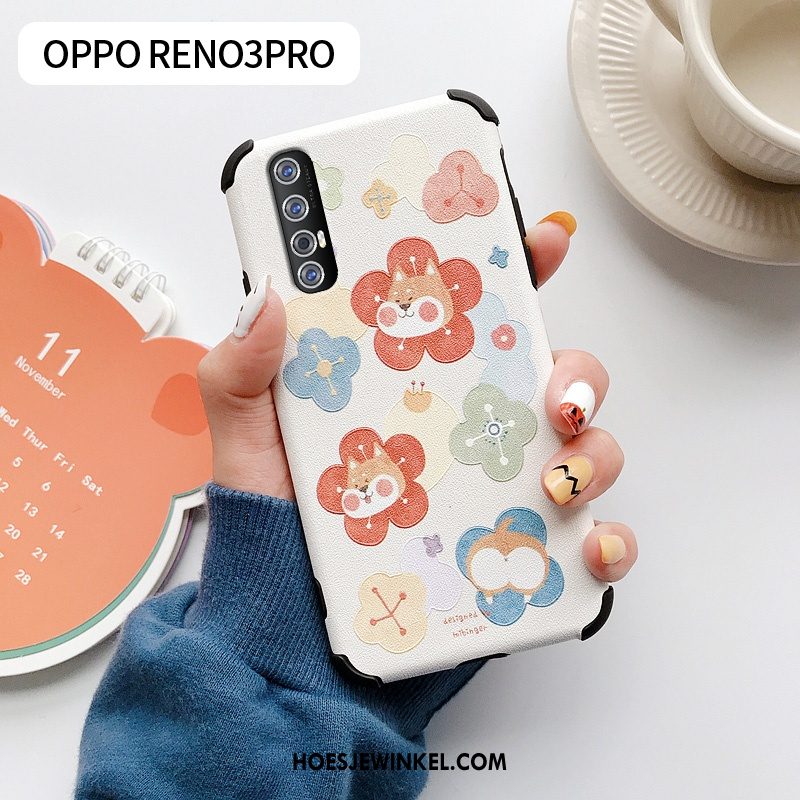 Oppo Reno 3 Pro Hoesje Bloemen Nieuw Hoes, Oppo Reno 3 Pro Hoesje Dun Anti-fall