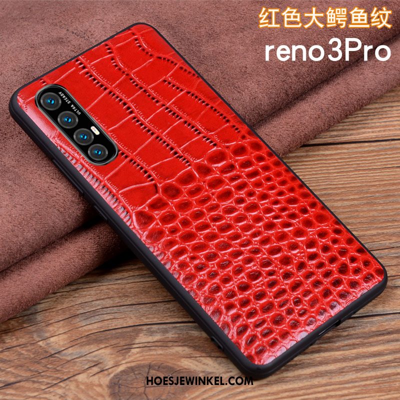 Oppo Reno 3 Pro Hoesje Echt Leer Bescherming Bedrijf, Oppo Reno 3 Pro Hoesje Lichte En Dun All Inclusive Braun