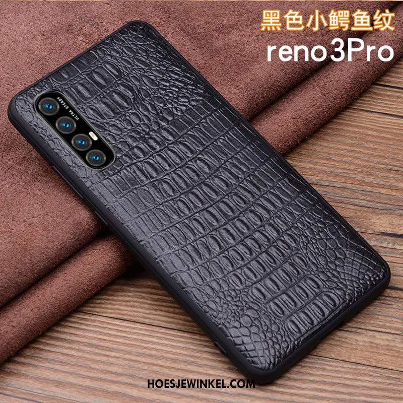 Oppo Reno 3 Pro Hoesje Echt Leer Bescherming Bedrijf, Oppo Reno 3 Pro Hoesje Lichte En Dun All Inclusive Braun