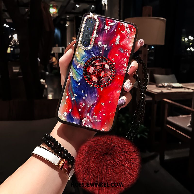 Oppo Reno 3 Pro Hoesje Hoes Net Red Groen, Oppo Reno 3 Pro Hoesje Trendy Merk High End