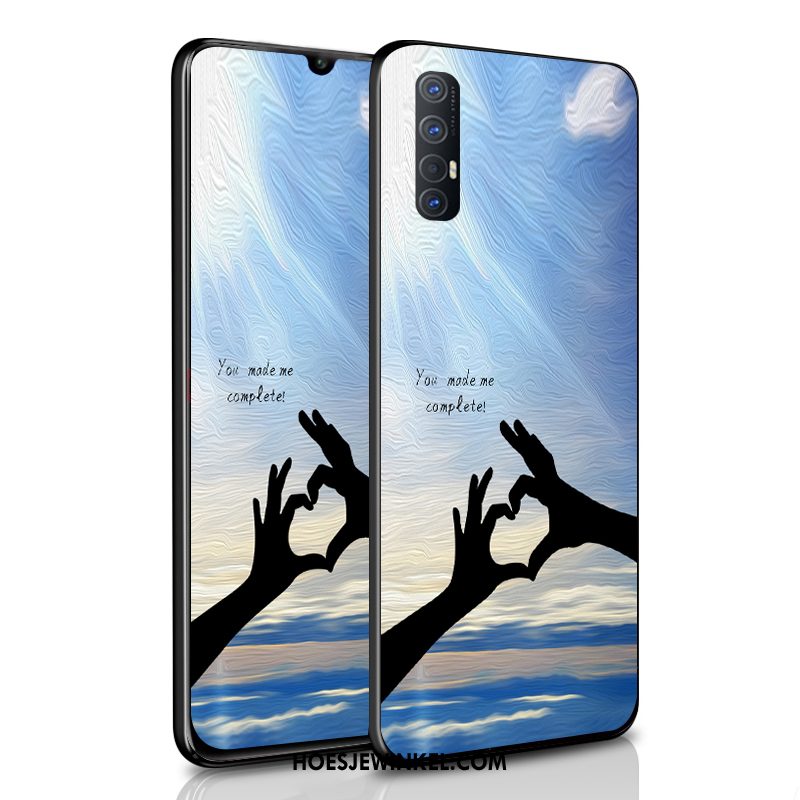 Oppo Reno 3 Pro Hoesje Lovers Bescherming Scheppend, Oppo Reno 3 Pro Hoesje Dun Wit