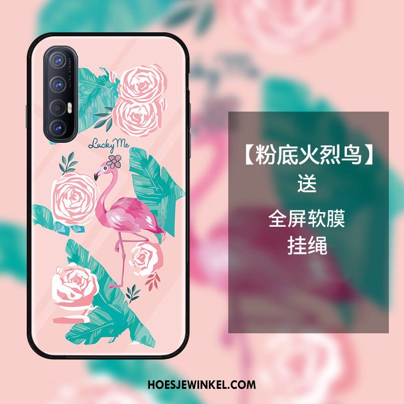 Oppo Reno 3 Pro Hoesje Mobiele Telefoon Hoes Luxe, Oppo Reno 3 Pro Hoesje Roze Anti-fall