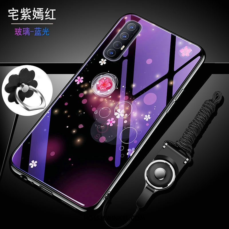 Oppo Reno 3 Pro Hoesje Mode Glas Hard, Oppo Reno 3 Pro Hoesje Bescherming Mobiele Telefoon