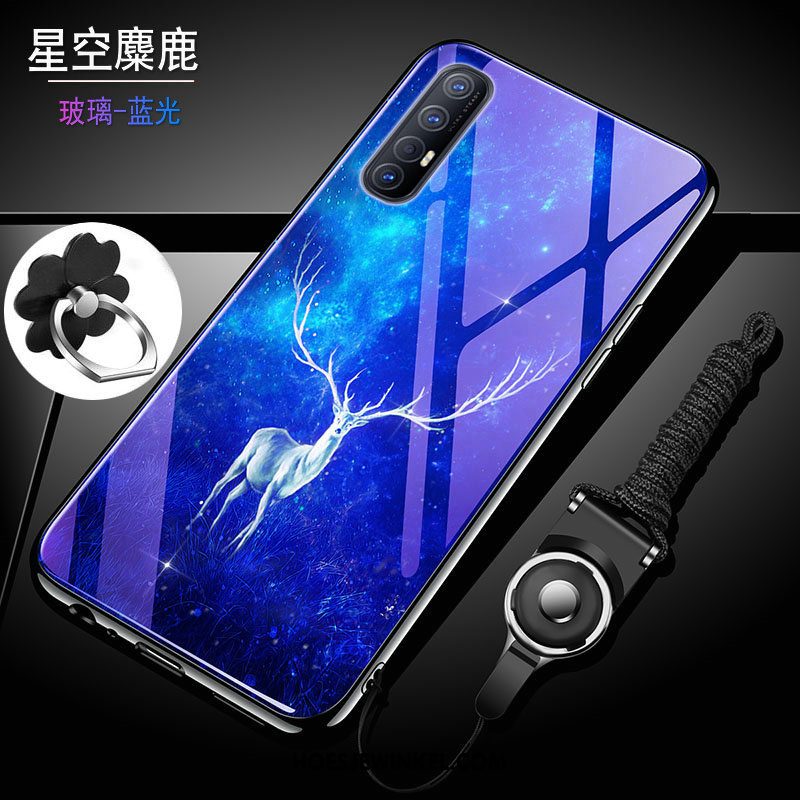 Oppo Reno 3 Pro Hoesje Mode Glas Hard, Oppo Reno 3 Pro Hoesje Bescherming Mobiele Telefoon