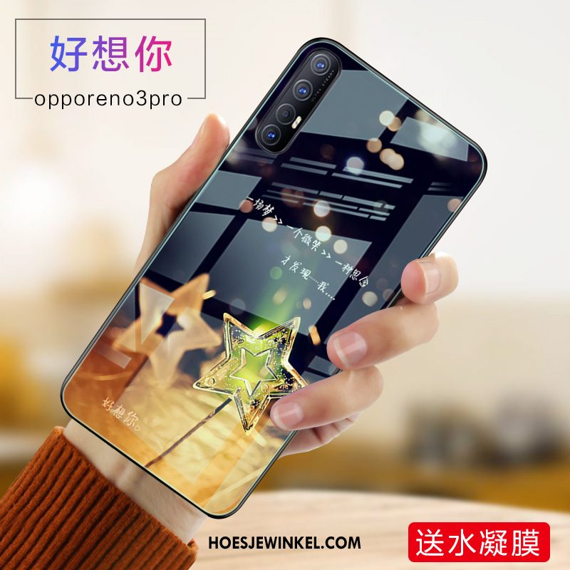 Oppo Reno 3 Pro Hoesje Roze Bescherming Anti-fall, Oppo Reno 3 Pro Hoesje All Inclusive Mobiele Telefoon