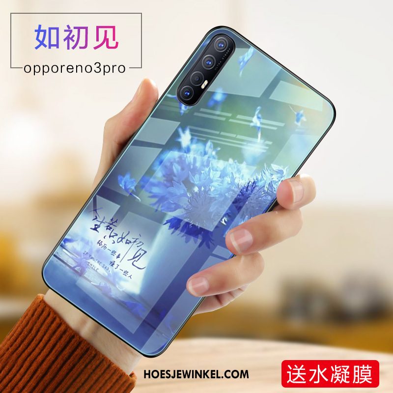 Oppo Reno 3 Pro Hoesje Roze Bescherming Anti-fall, Oppo Reno 3 Pro Hoesje All Inclusive Mobiele Telefoon