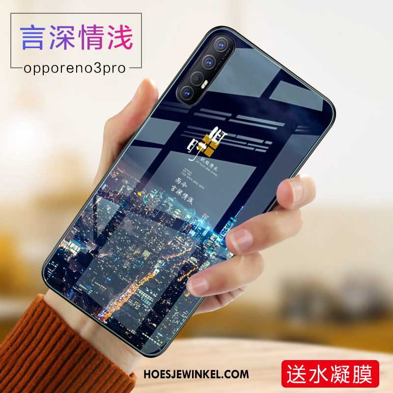 Oppo Reno 3 Pro Hoesje Roze Bescherming Anti-fall, Oppo Reno 3 Pro Hoesje All Inclusive Mobiele Telefoon