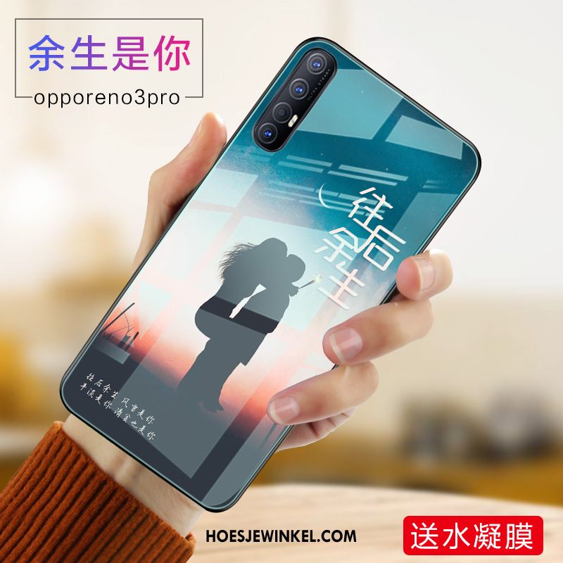 Oppo Reno 3 Pro Hoesje Roze Bescherming Anti-fall, Oppo Reno 3 Pro Hoesje All Inclusive Mobiele Telefoon