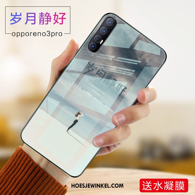 Oppo Reno 3 Pro Hoesje Roze Bescherming Anti-fall, Oppo Reno 3 Pro Hoesje All Inclusive Mobiele Telefoon