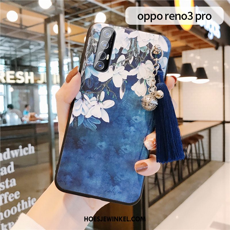 Oppo Reno 3 Pro Hoesje Siliconen Nieuw Net Red, Oppo Reno 3 Pro Hoesje Kwasten Paleis