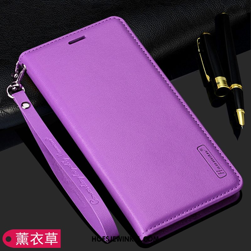 Oppo Reno Z Hoesje Echt Leer Rose Goud Folio, Oppo Reno Z Hoesje Leren Etui Skärmskydd