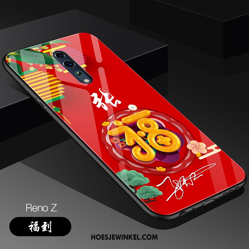 Oppo Reno Z Hoesje Glas Trend Mobiele Telefoon, Oppo Reno Z Hoesje Persoonlijk Pas