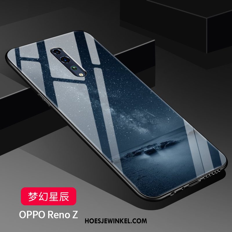 Oppo Reno Z Hoesje Hanger Glas Mobiele Telefoon, Oppo Reno Z Hoesje Siliconen Hoes