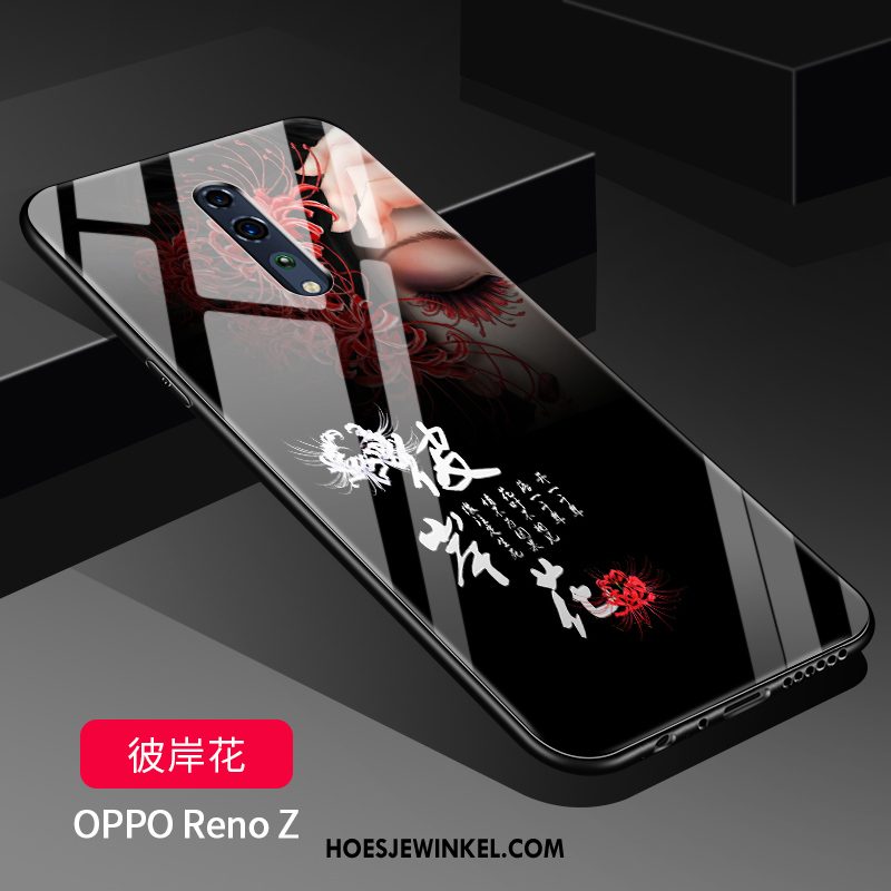 Oppo Reno Z Hoesje Hanger Glas Mobiele Telefoon, Oppo Reno Z Hoesje Siliconen Hoes