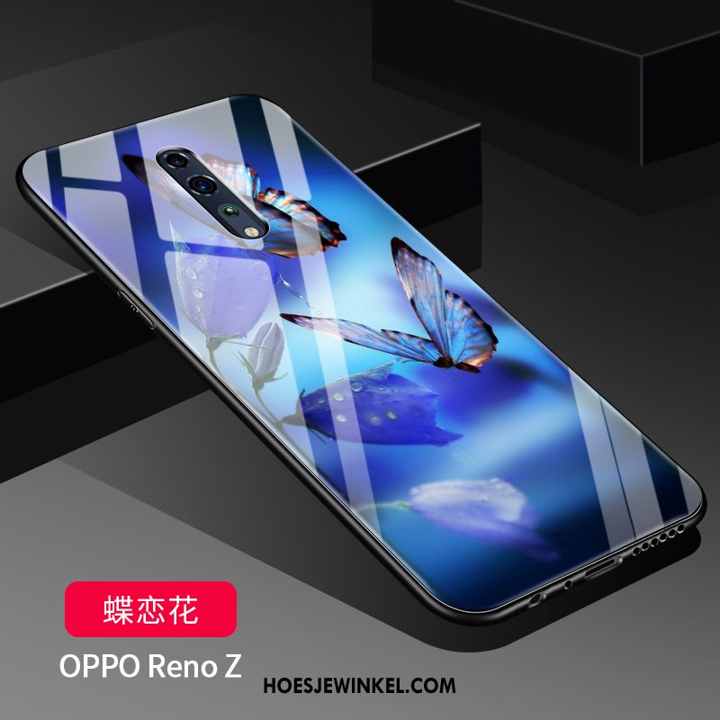 Oppo Reno Z Hoesje Hanger Glas Mobiele Telefoon, Oppo Reno Z Hoesje Siliconen Hoes