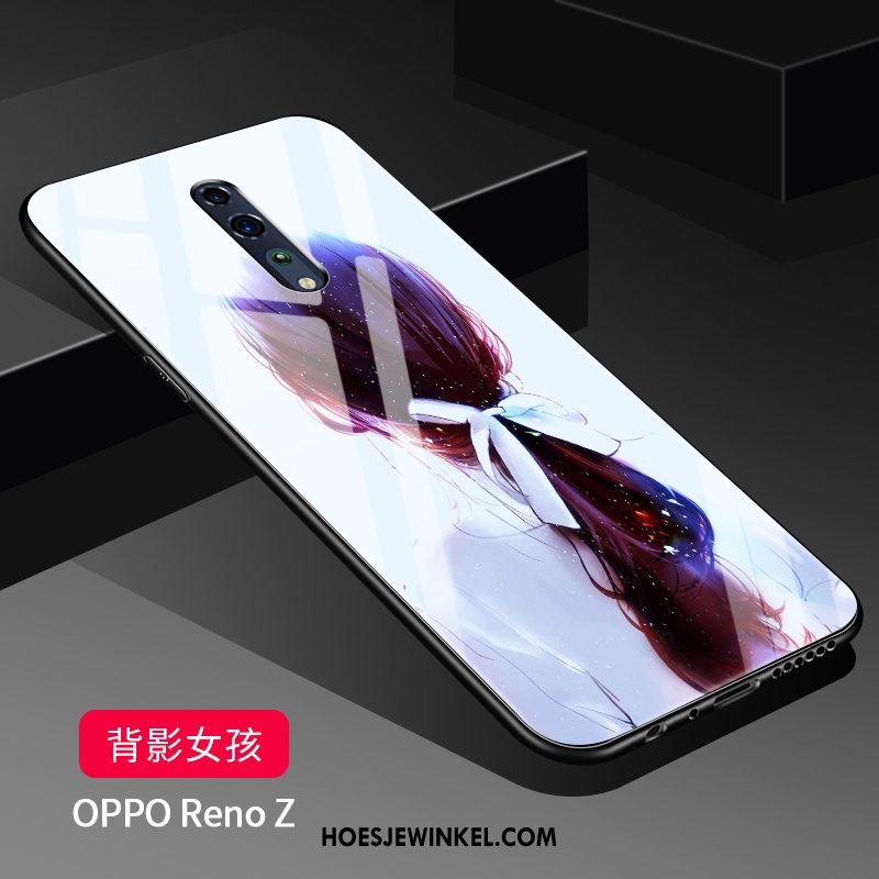 Oppo Reno Z Hoesje Hanger Glas Mobiele Telefoon, Oppo Reno Z Hoesje Siliconen Hoes