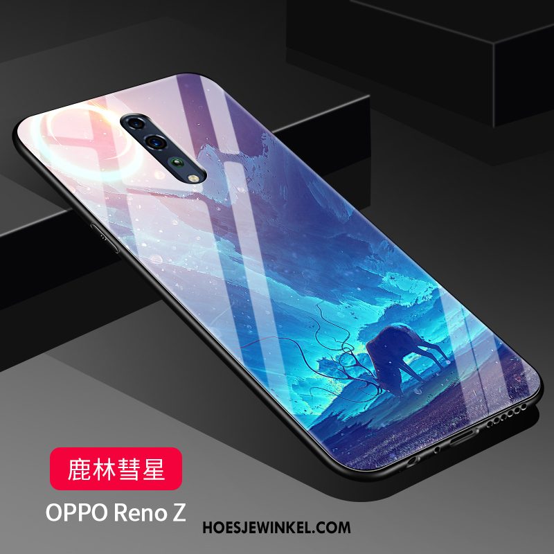 Oppo Reno Z Hoesje Hanger Glas Mobiele Telefoon, Oppo Reno Z Hoesje Siliconen Hoes