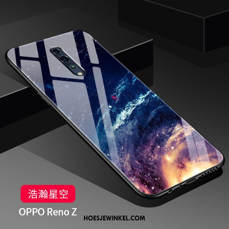 Oppo Reno Z Hoesje Hanger Glas Mobiele Telefoon, Oppo Reno Z Hoesje Siliconen Hoes