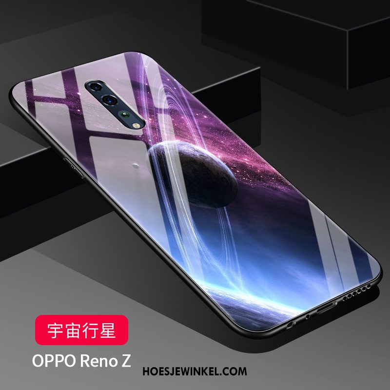 Oppo Reno Z Hoesje Hanger Glas Mobiele Telefoon, Oppo Reno Z Hoesje Siliconen Hoes