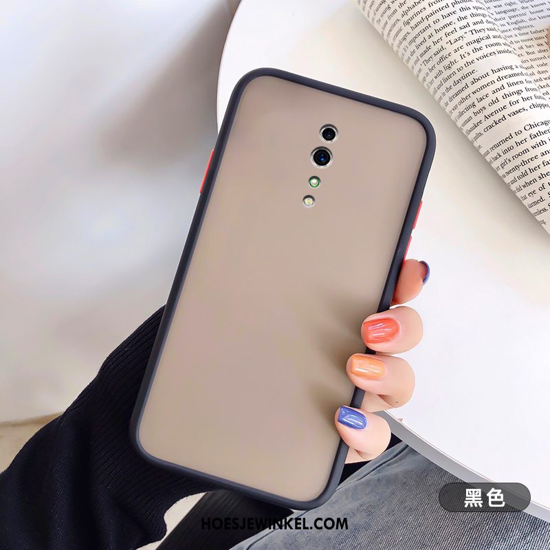 Oppo Reno Z Hoesje Hoes All Inclusive Schrobben, Oppo Reno Z Hoesje Mobiele Telefoon Zwart