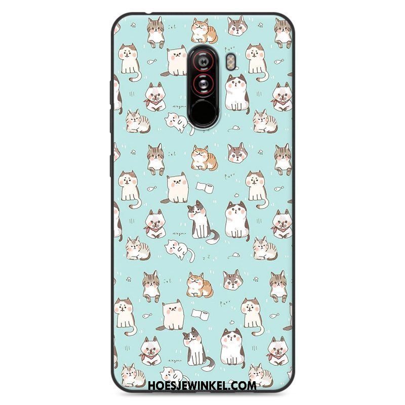 Pocophone F1 Hoesje Anti-fall Bescherming Mooie, Pocophone F1 Hoesje Spotprent Trendy Merk Beige