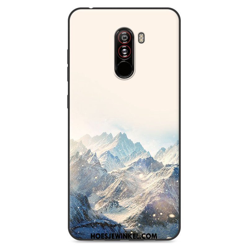 Pocophone F1 Hoesje Anti-fall Bescherming Mooie, Pocophone F1 Hoesje Spotprent Trendy Merk Beige