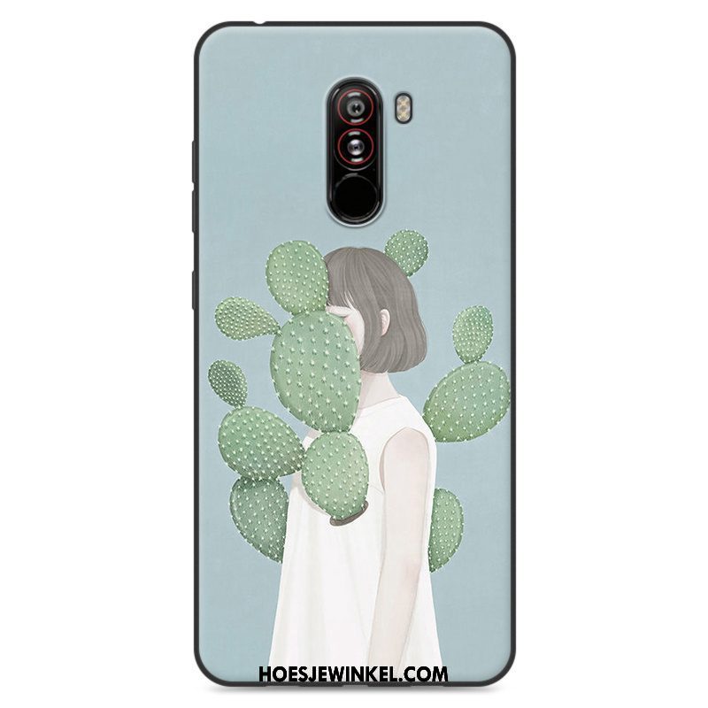 Pocophone F1 Hoesje Anti-fall Kunst Zacht, Pocophone F1 Hoesje Bescherming Siliconen Beige