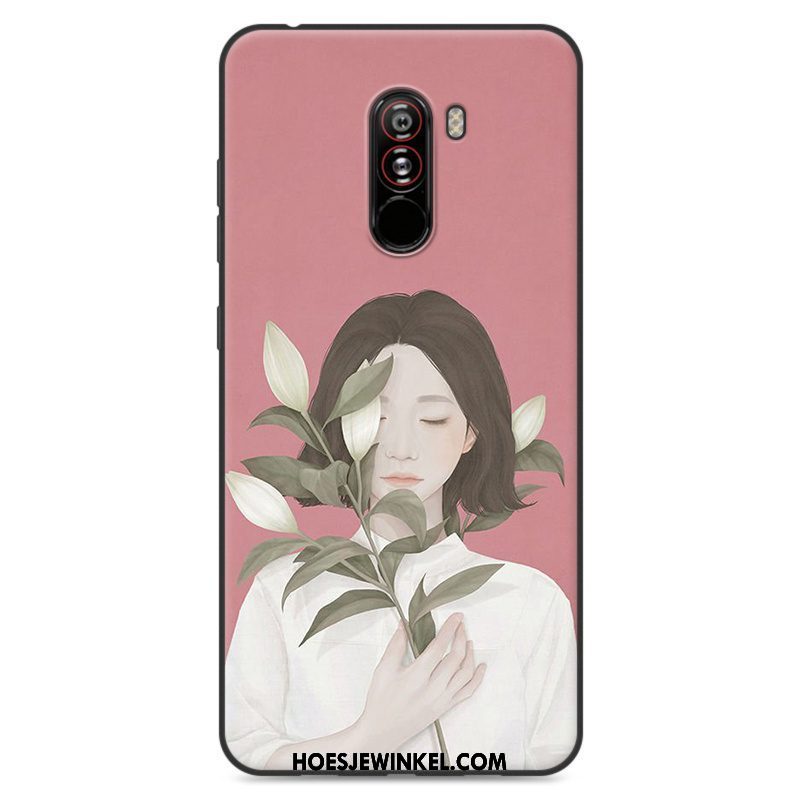 Pocophone F1 Hoesje Anti-fall Kunst Zacht, Pocophone F1 Hoesje Bescherming Siliconen Beige