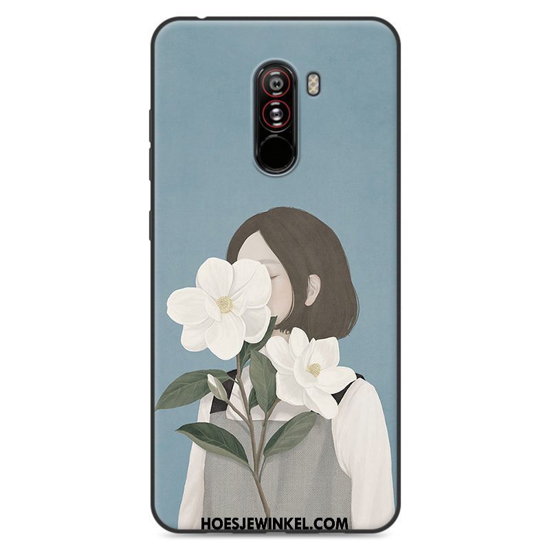 Pocophone F1 Hoesje Anti-fall Kunst Zacht, Pocophone F1 Hoesje Bescherming Siliconen Beige