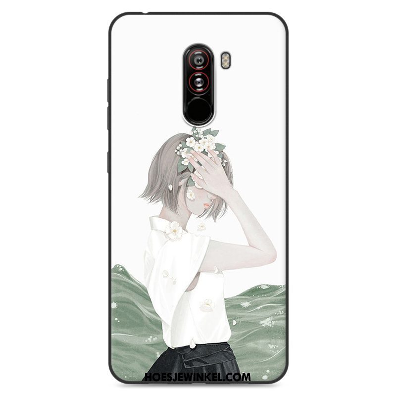 Pocophone F1 Hoesje Anti-fall Kunst Zacht, Pocophone F1 Hoesje Bescherming Siliconen Beige