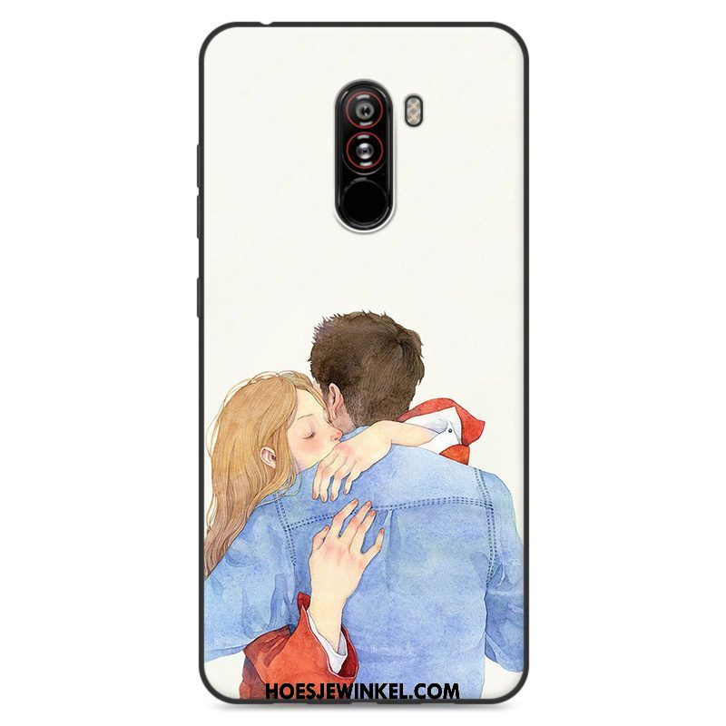 Pocophone F1 Hoesje Anti-fall Kunst Zacht, Pocophone F1 Hoesje Bescherming Siliconen Beige