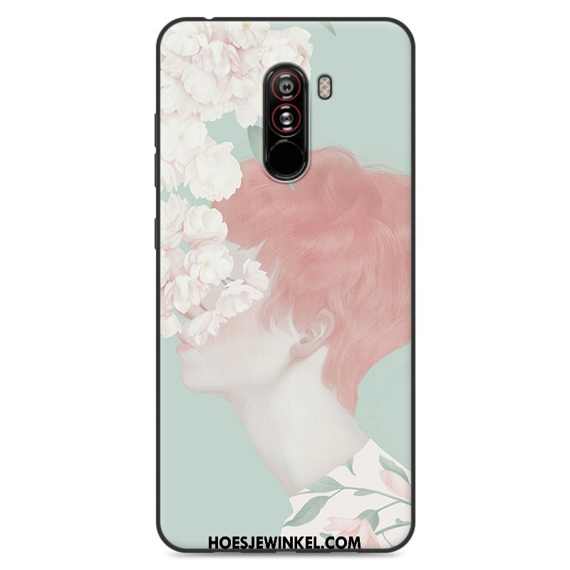 Pocophone F1 Hoesje Anti-fall Kunst Zacht, Pocophone F1 Hoesje Bescherming Siliconen Beige