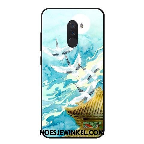 Pocophone F1 Hoesje Bescherming Hoes Geschilderd, Pocophone F1 Hoesje Zwart Wind Beige