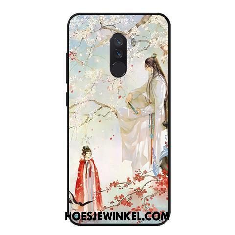 Pocophone F1 Hoesje Bescherming Hoes Geschilderd, Pocophone F1 Hoesje Zwart Wind Beige