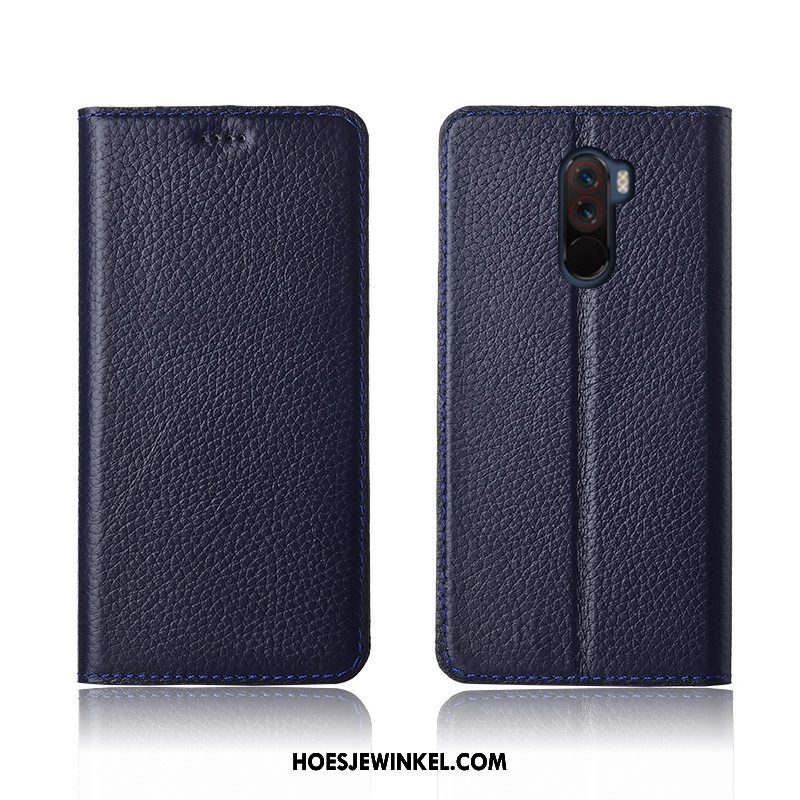 Pocophone F1 Hoesje Clamshell Bescherming Mobiele Telefoon, Pocophone F1 Hoesje Anti-fall Hoes Beige