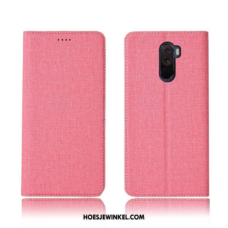 Pocophone F1 Hoesje Clamshell Nieuw Anti-fall, Pocophone F1 Hoesje Mobiele Telefoon Zacht Beige