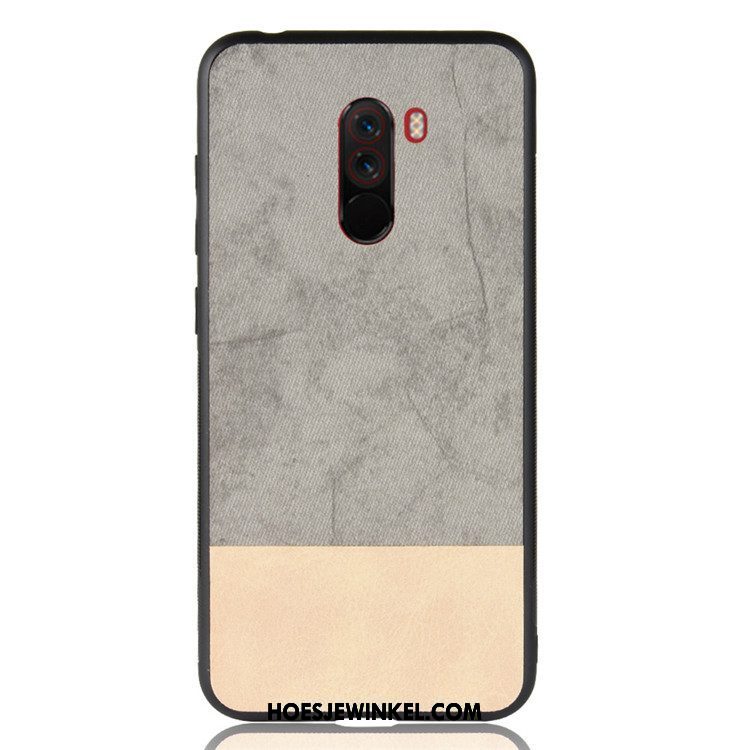 Pocophone F1 Hoesje Gemengde Kleuren Mobiele Telefoon Zwart, Pocophone F1 Hoesje All Inclusive Scheppend Beige