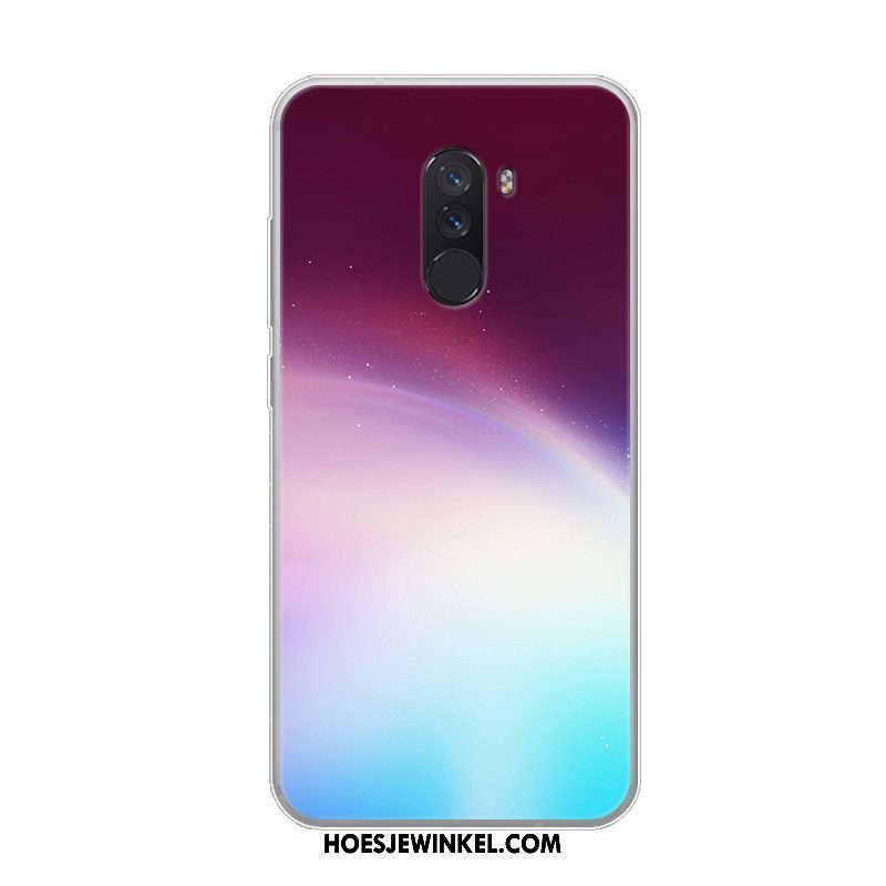 Pocophone F1 Hoesje Kunst Mobiele Telefoon Hoes, Pocophone F1 Hoesje Zacht Anti-fall Beige