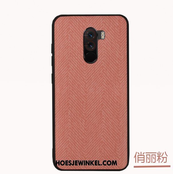 Pocophone F1 Hoesje Leer Groen Mobiele Telefoon, Pocophone F1 Hoesje Mode Bescherming Beige