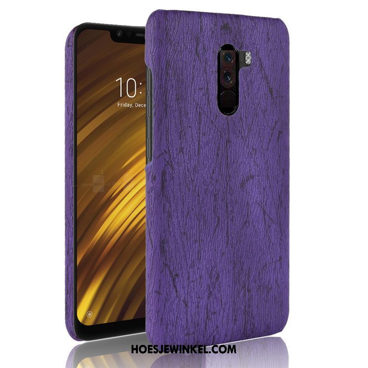 Pocophone F1 Hoesje Mini Achterklep Rood, Pocophone F1 Hoesje Hard Hoes Beige