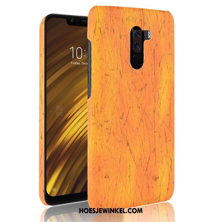 Pocophone F1 Hoesje Mini Achterklep Rood, Pocophone F1 Hoesje Hard Hoes Beige