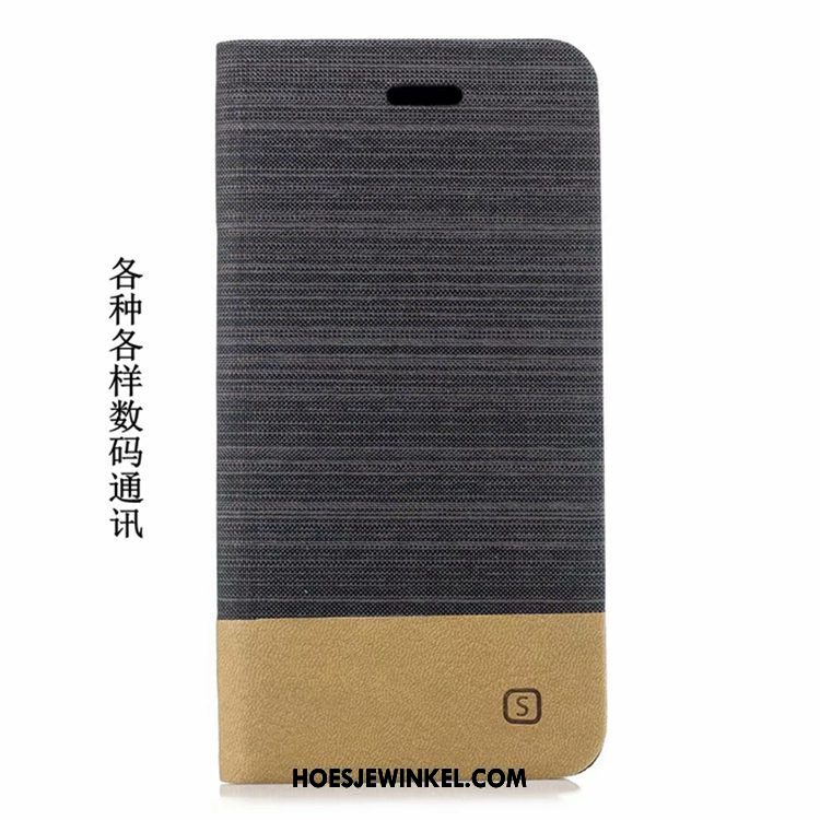 Pocophone F1 Hoesje Mobiele Telefoon Leren Etui Hoes, Pocophone F1 Hoesje Blauw Folio Beige