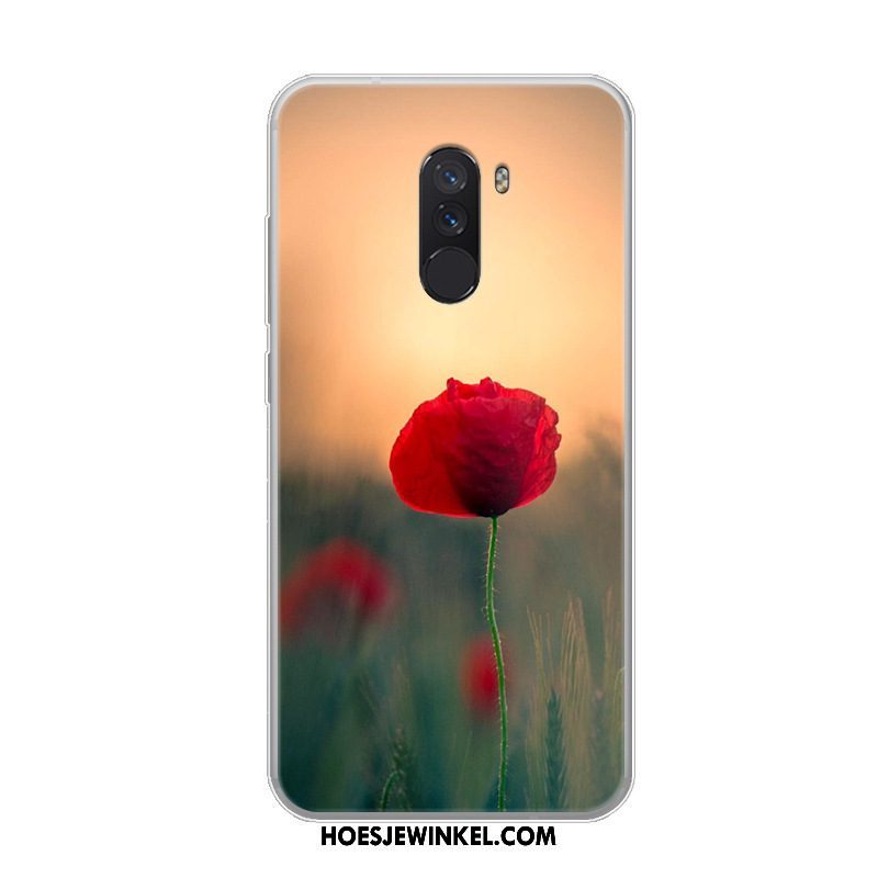 Pocophone F1 Hoesje Persoonlijk Siliconen Mobiele Telefoon, Pocophone F1 Hoesje Anti-fall Trend Beige