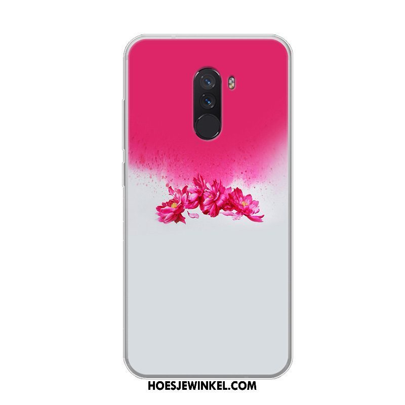 Pocophone F1 Hoesje Persoonlijk Siliconen Mobiele Telefoon, Pocophone F1 Hoesje Anti-fall Trend Beige