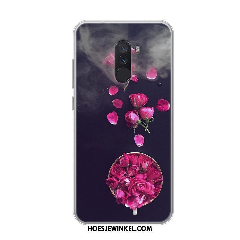 Pocophone F1 Hoesje Persoonlijk Siliconen Mobiele Telefoon, Pocophone F1 Hoesje Anti-fall Trend Beige