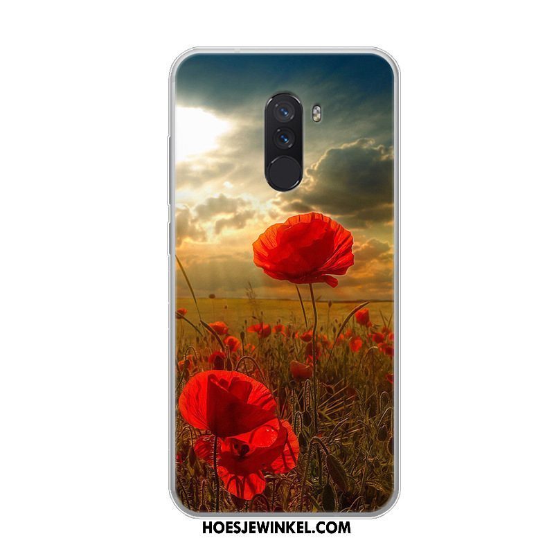 Pocophone F1 Hoesje Persoonlijk Siliconen Mobiele Telefoon, Pocophone F1 Hoesje Anti-fall Trend Beige